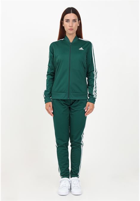 Essentials 3-Stripes green tracksuit for women ADIDAS PERFORMANCE | IJ8785.